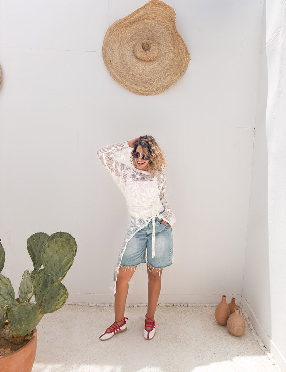 White Sunray Blouse