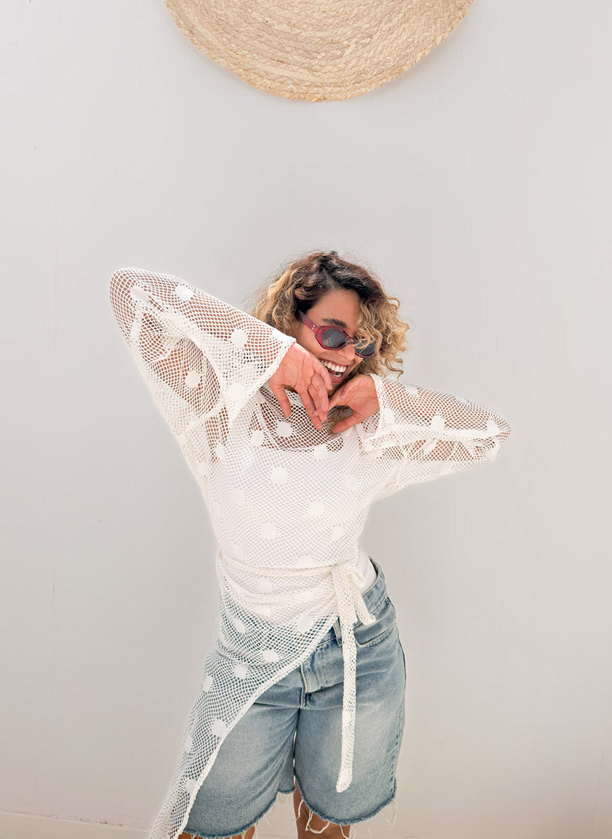 White Sunray Blouse