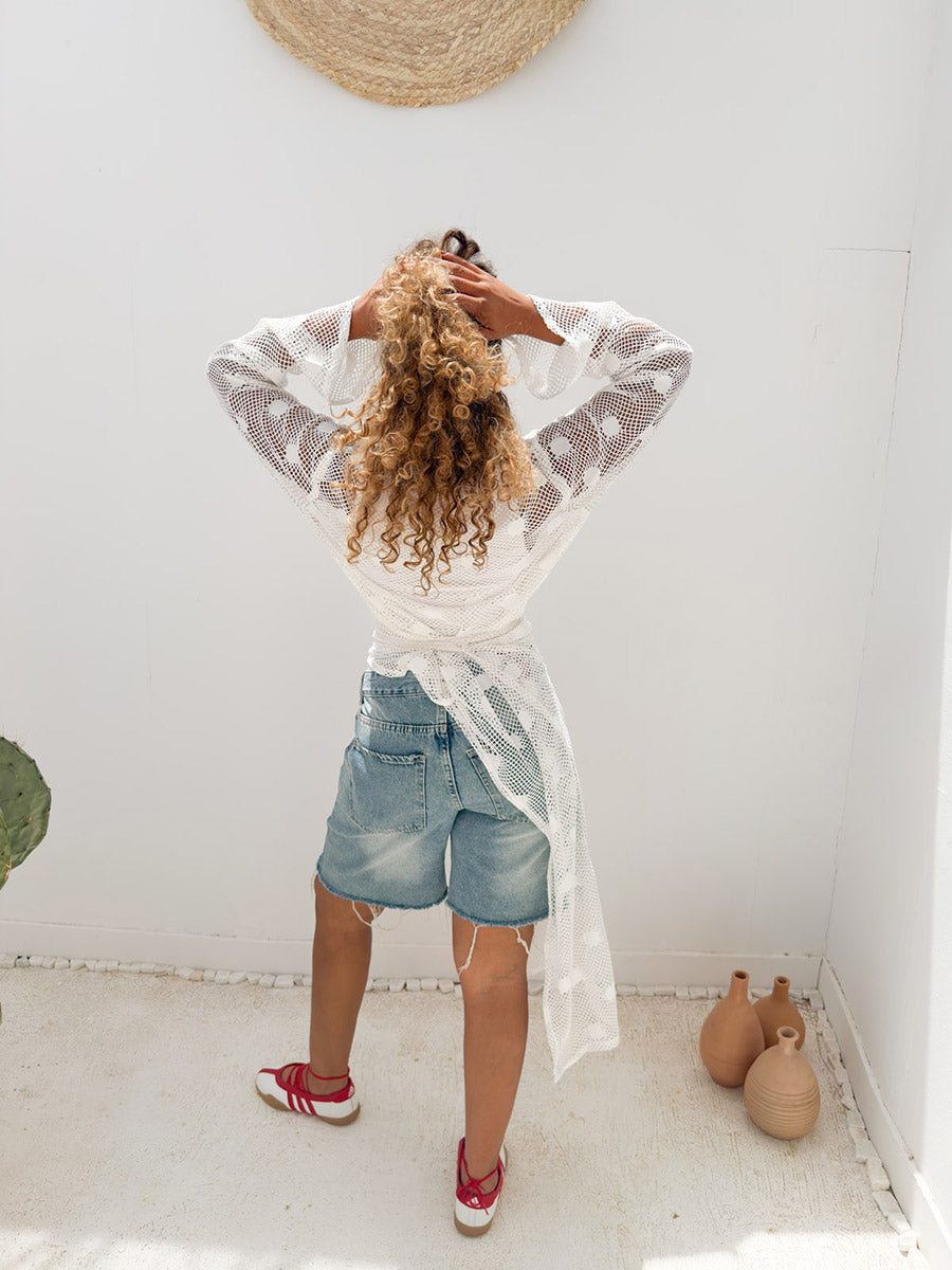 White Sunray Blouse