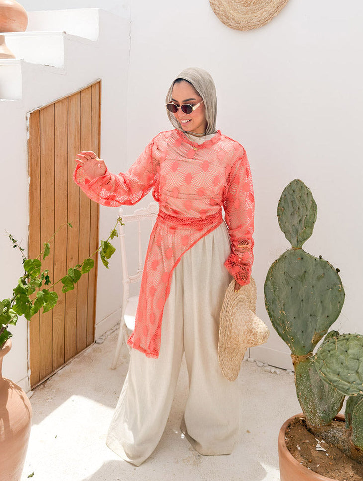 Peach Sunray Blouse