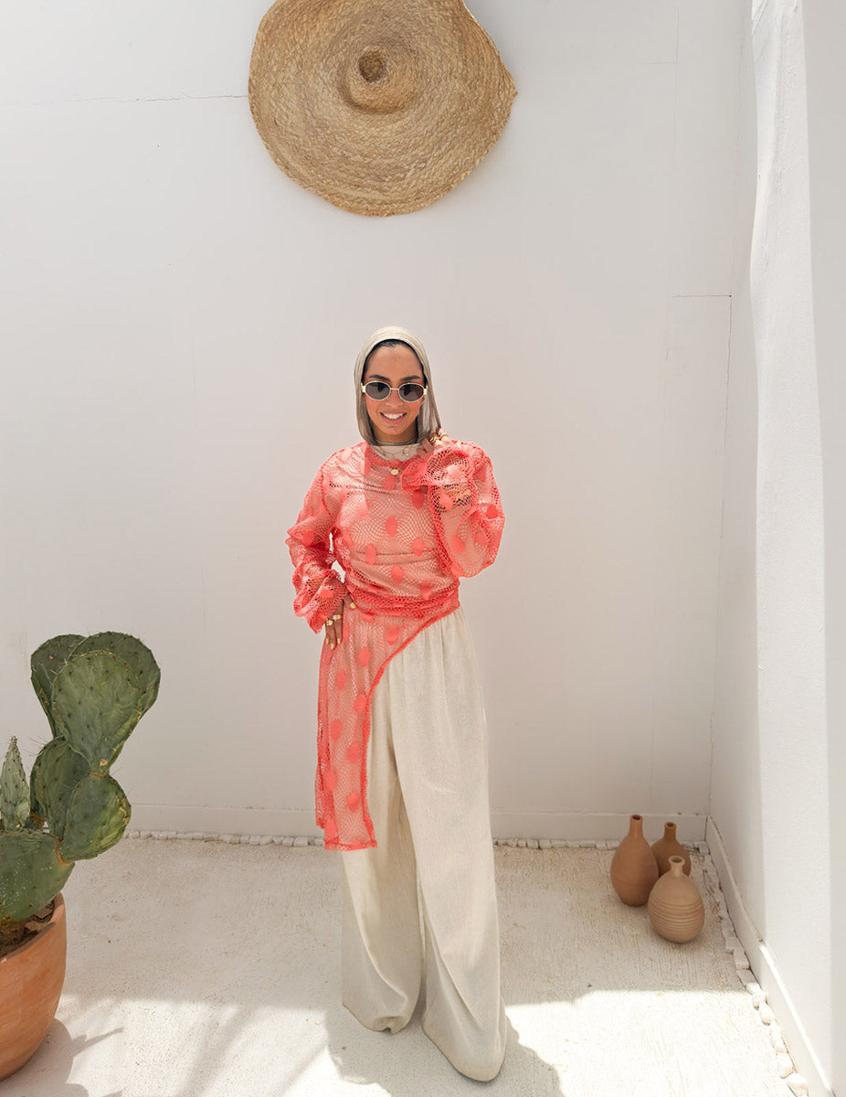 Peach Sunray Blouse