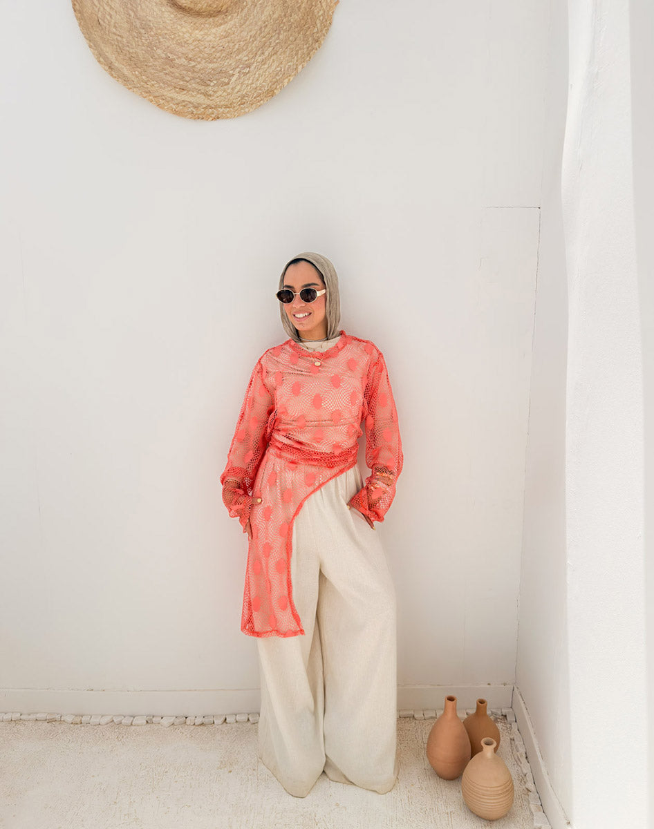 Peach Sunray Blouse