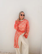 Peach Sunray Blouse