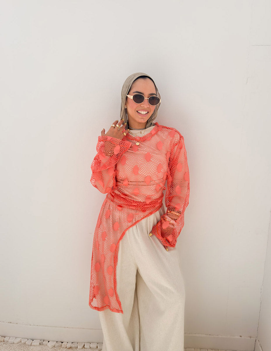 Peach Sunray Blouse